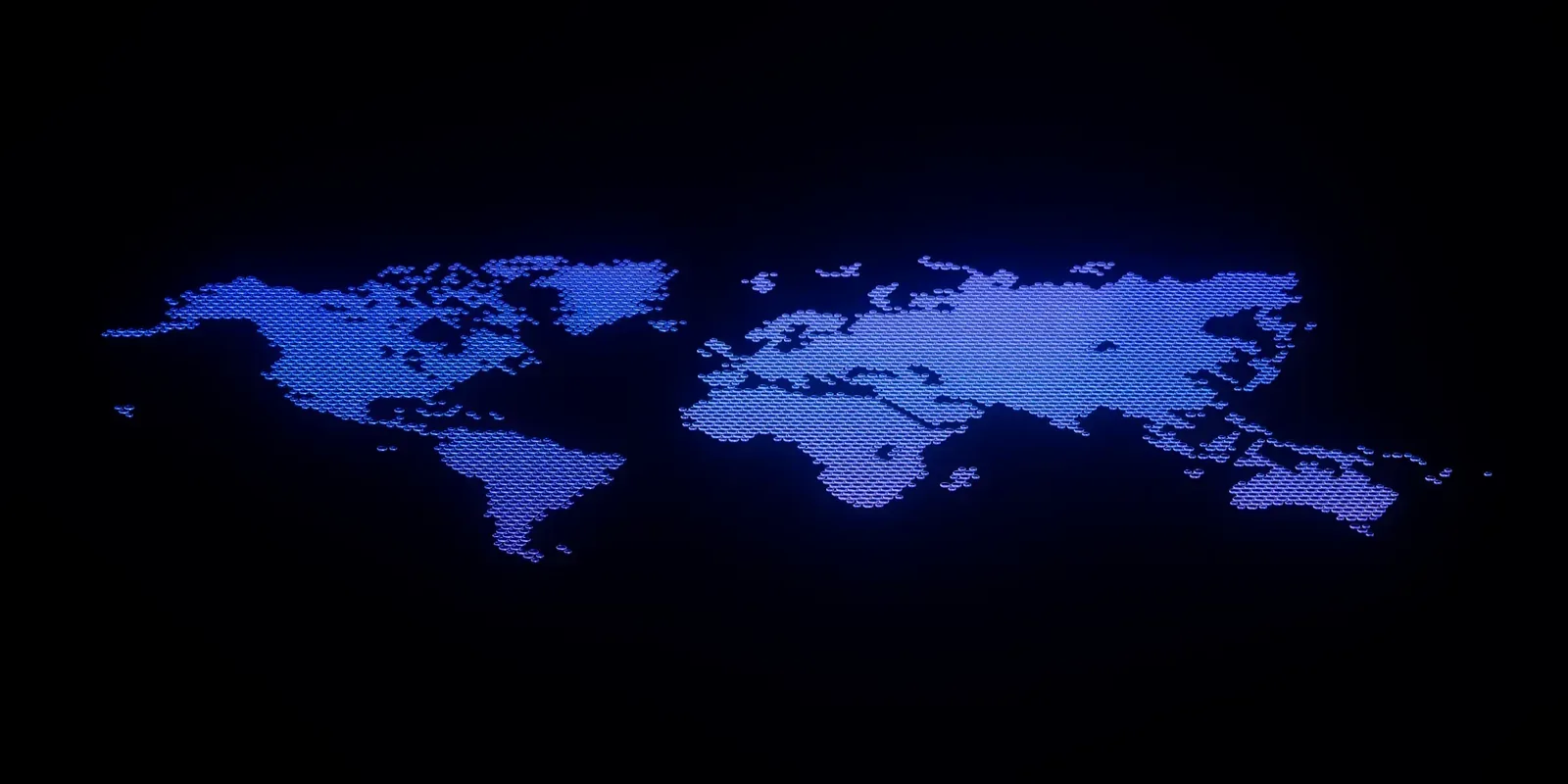 Mapa-múndi pontilhado iluminado
